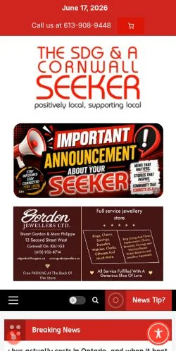 Preview of the The Seeker website, a media outlet in Canada for sponsored articles
