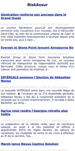 Anteprima del sito RiskAssur-Hebdo, media di Francia per articoli sponsorizzati