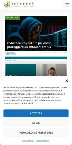 スポンサード記事向けのイタリアメディア、Internetgsのサイトプレビュー