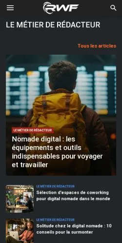 Anteprima del sito RWF, media di Francia per articoli sponsorizzati