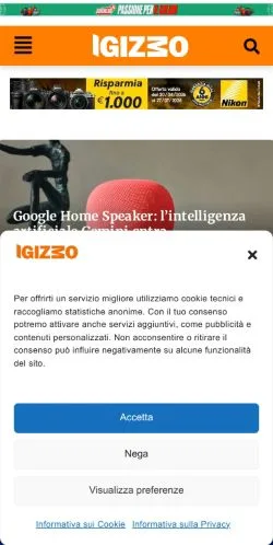 Vorschau der Website igizmo, Medium aus Italien für gesponserte Artikel