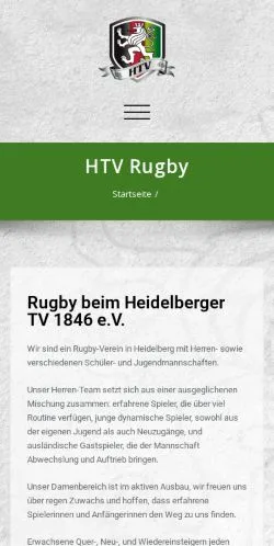 Anteprima del sito HTV Rugby, media di Germania per articoli sponsorizzati