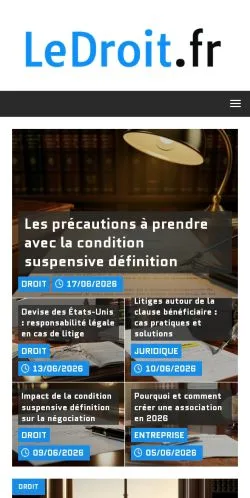 Anteprima del sito LeDroit.Fr, media di Francia per articoli sponsorizzati