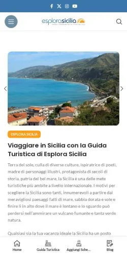 Anteprima del sito Esplora Sicilia, media di Italia per articoli sponsorizzati