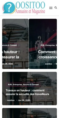 Aperçu du site Oositoo, média de France pour articles sponsorisés