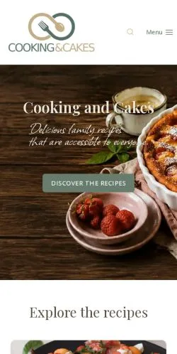 Anteprima del sito Cooking and Cakes, media di Francia per articoli sponsorizzati