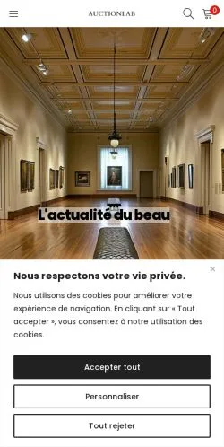 Vista previa del sitio Auctionlab News, medio de Francia para artículos patrocinados