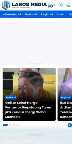 Voorbeeld van de site Laros Media, medium uit Indonesië voor gesponsorde artikelen