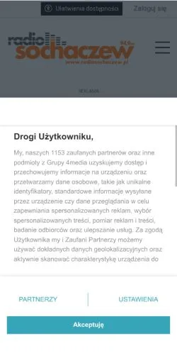 Podgląd witryny Radio Sochaczew, medium z kraju Polska do artykułów sponsorowanych