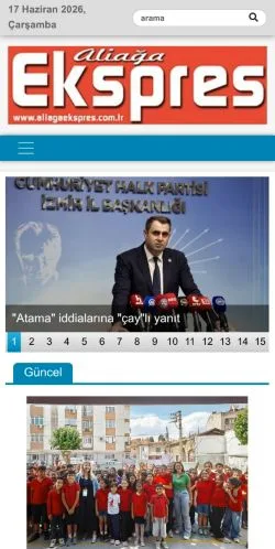 Anteprima del sito Aliağa Ekspres, media di Turchia per articoli sponsorizzati