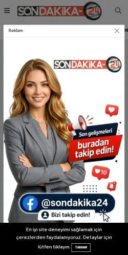 Anteprima del sito Son Dakika 24, media di Turchia per articoli sponsorizzati