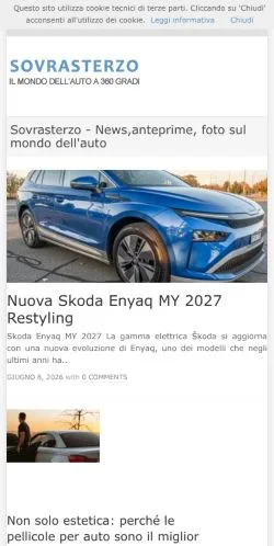 Forhåndsvisning av nettstedet Sovrasterzo, medium fra Italia for sponsede artikler