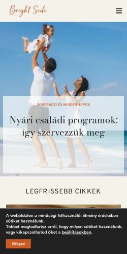 Vorschau der Website Brightside, Medium aus Ungarn für gesponserte Artikel