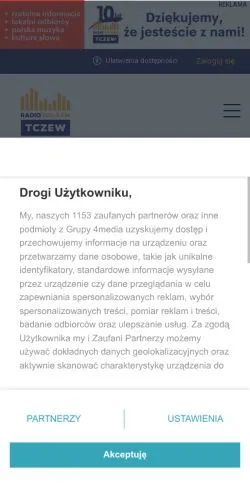 Anteprima del sito Radio Tczew, media di Polonia per articoli sponsorizzati