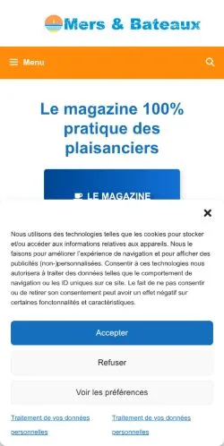 Anteprima del sito Mers Et Bateaux, media di Francia per articoli sponsorizzati
