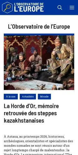 Anteprima del sito L'Observatoire de l'Europe, media di Francia per articoli sponsorizzati