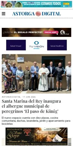 스폰서 기사용 스페인 매체 Diario Astorga Digital 사이트 미리보기