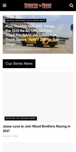 Forhåndsvisning av nettstedet Speedway Digest, medium fra USA for sponsede artikler
