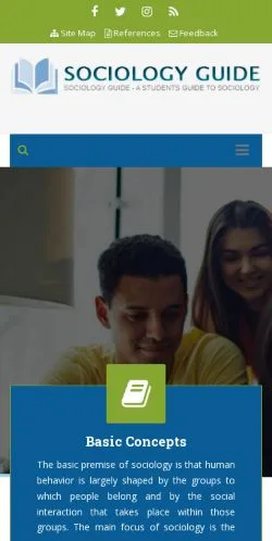 스폰서 기사용 미국 매체 Sociology Guide 사이트 미리보기