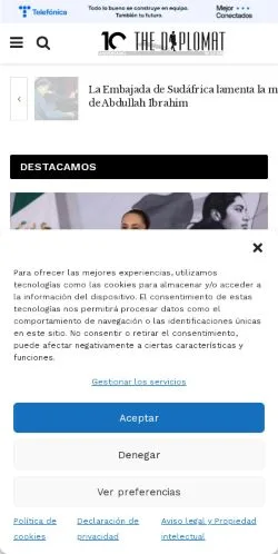Podgląd witryny The Diplomat In Spain, medium z kraju Hiszpania do artykułów sponsorowanych