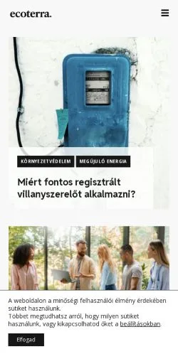 Anteprima del sito Ecoterra, media di Ungheria per articoli sponsorizzati