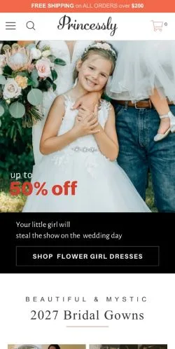 Aperçu du site Princessly, média de États-Unis pour articles sponsorisés