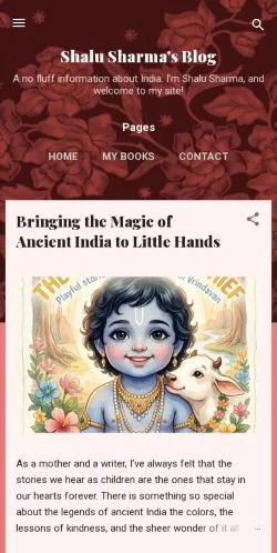 Anteprima del sito Shalu Sharma's Blog, media di Regno Unito per articoli sponsorizzati