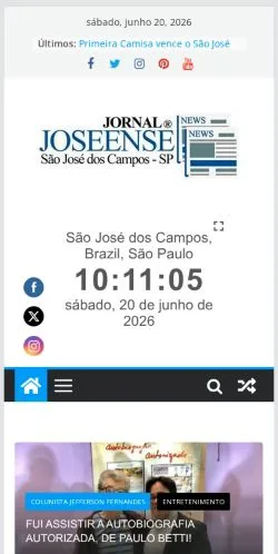 Anteprima del sito Jornal Joseense News, media di Brasile per articoli sponsorizzati