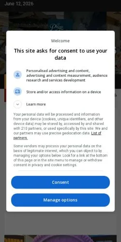 Anteprima del sito PlacesAndFoods, media di Stati Uniti per articoli sponsorizzati