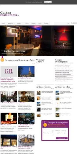 Anteprima del sito Guides Restaurants, media di Francia per articoli sponsorizzati