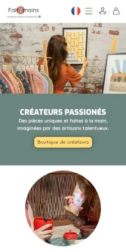 Anteprima del sito Fait2mains, media di Francia per articoli sponsorizzati