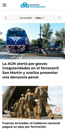 Anteprima del sito Agencia DIB, media di Argentina per articoli sponsorizzati