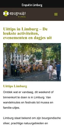 Anteprima del sito Uittips Limburg, media di Paesi Bassi per articoli sponsorizzati