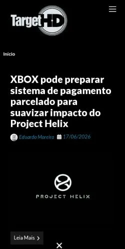 Voorbeeld van de site TargetHD, medium uit Brazilië voor gesponsorde artikelen