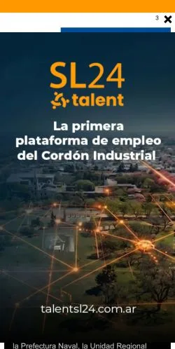 Preview of the SL24 website, a media outlet in Argentina for sponsored articles