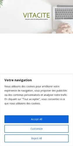 スポンサード記事向けのフランスメディア、Vitacitéのサイトプレビュー