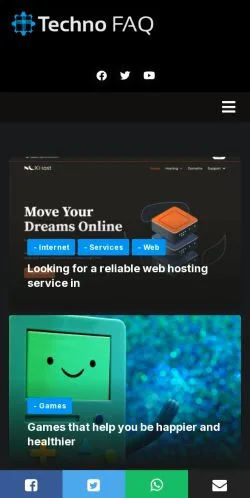 스폰서 기사용 미국 매체 Techno FAQ 사이트 미리보기
