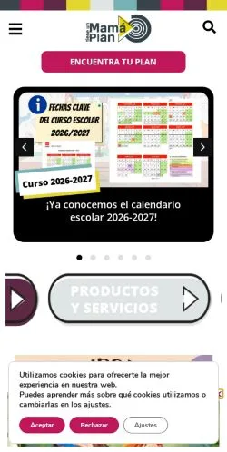 Anteprima del sito Mamá Tiene Un Plan, media di Spagna per articoli sponsorizzati