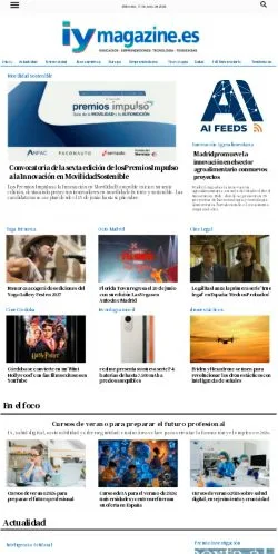 Anteprima del sito IyMagazine, media di Spagna per articoli sponsorizzati
