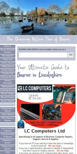 Anteprima del sito Bourne In Lincolnshire, media di Regno Unito per articoli sponsorizzati