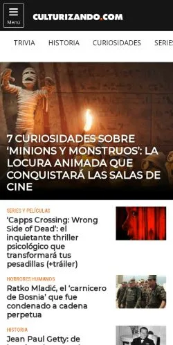 Anteprima del sito Culturizando, media di Spagna per articoli sponsorizzati