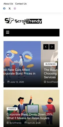 Forhåndsvisning av nettstedet ScrollTrendy, medium fra USA for sponsede artikler
