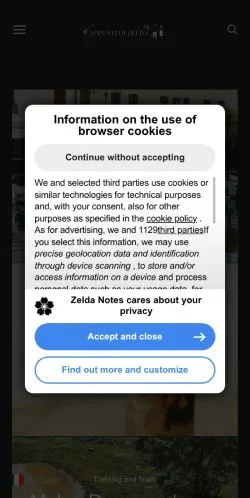 Anteprima del sito Appunti Di Zelda, media di Italia per articoli sponsorizzati