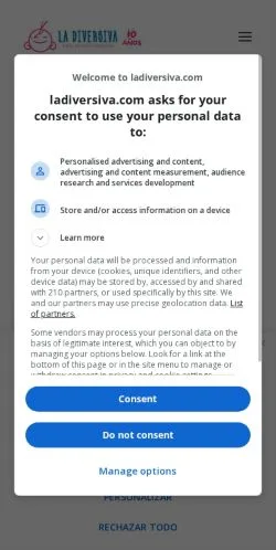 Aperçu du site La Diversiva, média de Espagne pour articles sponsorisés