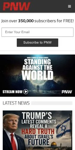 스폰서 기사용 미국 매체 Prophecy News Watch 사이트 미리보기