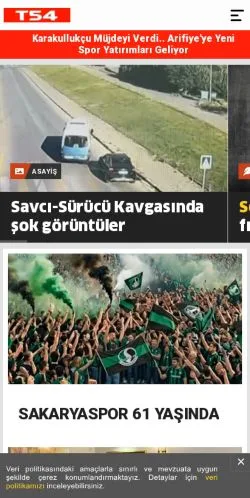 Aperçu du site T54 Sakarya'nın Sesi, média de Turquie pour articles sponsorisés