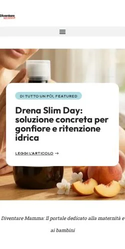 Anteprima del sito Diventare Mamma, media di Italia per articoli sponsorizzati