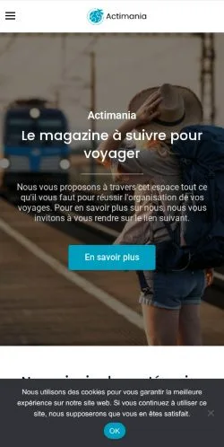 Anteprima del sito Actimania, media di Francia per articoli sponsorizzati