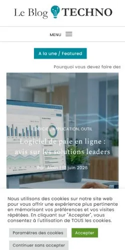 Anteprima del sito Le Blog Techno, media di Francia per articoli sponsorizzati