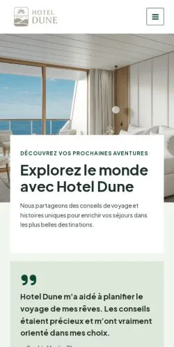 Anteprima del sito Hotel Dune Spa & Bien-être, media di Francia per articoli sponsorizzati